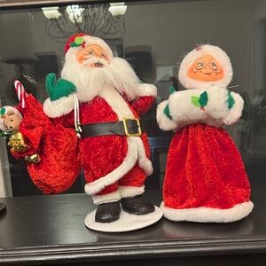 Annalee Red and White Santa and Mrs. Claus Decor